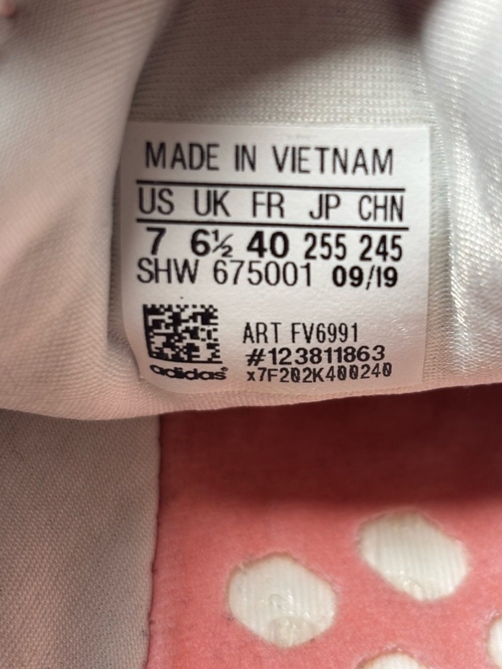 Adidas NMD_R1 "White Glory Pink Size 7 - Picture 8 of 8